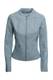 JOPHY & CO. Kurze Damenjacke aus Kunstleder (cod. 8820) oder aus echtem Leder (cod. 8820/A) mit Taschen, Reißverschlüssen und Rundhalsausschnitt (Himmelblau (cod. 8820), M)