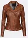 Marron Vestes en Cuir pour Femme