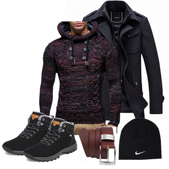 Outfit mit Blau Overall/Wintermantel/Winter Parka YOUTHUP "Pastaza Warme"