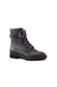 Biker-Stiefelette mit Schnalle, Damen, Größe: 37 Weit, Grau, Leder, by Lands'''' End, Asche Leder