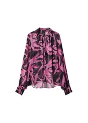MANGO Bluse ''''Emilia'''' pink / schwarz