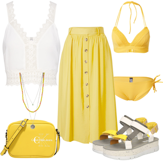 Outfit mit Grau Sandalen Camper "Urlaub Outfit"