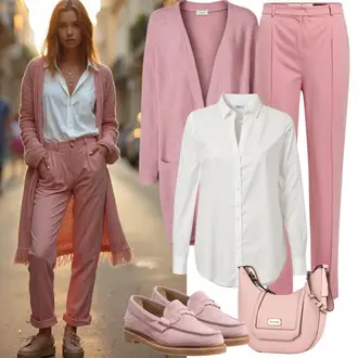 Elegant Outfit met wit/beige/Khaki Mousseline Shirt/Zakelijk overhemd/OverhemdBlouse/Elegante Blouse/Zakelijke Blouse/Blouse met Pofmouw/Blouse met Strik/Carmen-Blouse/Blousebody/Zijden Blouse Only "Lentekleding"Look: Vintage, 70s, Unisex, Met transparantie, Klassiek, Elegant, Jaren 20