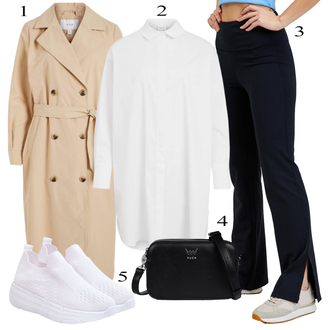 Outfit s Zvonová Kalhoty/Kalhoty Bootcut/Rozšířené legíny/Rozšířená Kalhoty/Zvonové Legíny GAP "Outfit na podzim"