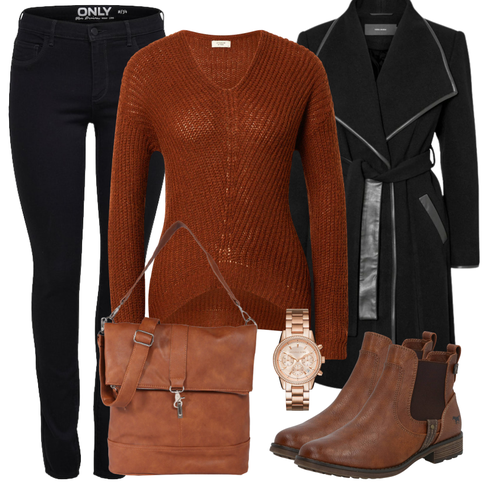 Comment poter Marron/Orange Pull Nicki/Pull Cut-out/Pull en Cachemire/Mohair Pullover/Pull Basique/Pull en Maille Fine/Pull en Tricot/Pull Simple/Pull en Laine/Cardigan Court/Déguisement Cardigan/Gilet Doublé/Cardigan d'Hiver/Cachemire-Cardigan/Cardigan Col Rond/Cardigan en Laine/Cardigan Col Montant/Cardigan Vintage/V-Cardigan JdY avec Doré Set Cadeau Montre/Montre à Chaîne/Outil de Montre/Montre-bracelet MICHAEL Michael Kors