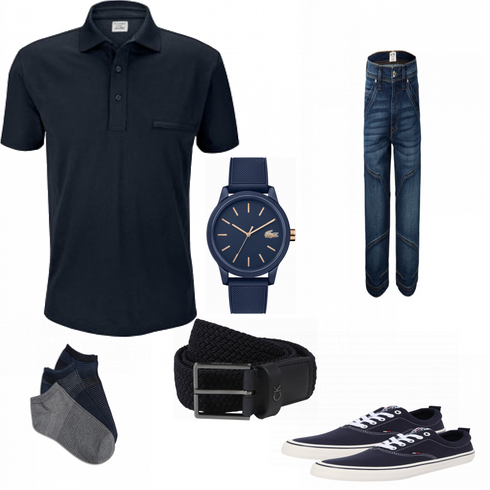 Blau Schuh Sneaker Tommy Jeans kombinieren