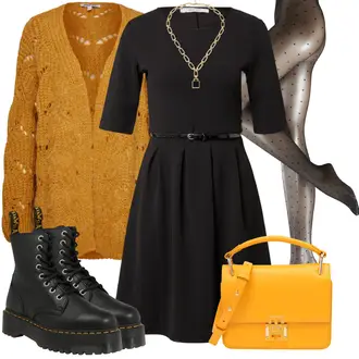 Outfit mit Grau/Dunkelgrau/Rosa/Beige Glitzer Strumpfhose/Feinstrumpfhose Falke "Leichtes Outfit"