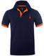GLESTORE Herren Poloshirt Einfarbig Basic Kurzarm Polohemd T1-Navy M