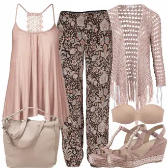 Outfit mit Bademode Großer Cup Lascana "LovelyRose"