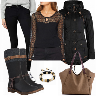 Outfit mit Schwarz/Dunkelblau/Grün/Blau/DunkelGrün/Grau/Hellblau ReitStiefel/WeitschaftStiefel/Herren Lederschuhe/Wattierte Stiefel/Biker Boot/Winter Stiefel/Wasserdichter Stiefel Rieker "Glamour"