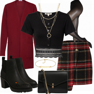 Outfit mit Schwarz Chelsea Boot/Lederjacke/Leder Stiefelette/Gefütterte Stiefelette/Gummistiefelette Only "Fuer die Freizeit"