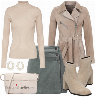 Outfit mit Beige Stiefel VERO MODA "Elegantes Herbst Outfit"