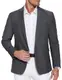 COOFANDY Herren Sakko Sportlich Blazer für Freizeit Sportsakkos Anzugjacken Business Jackett Männer Regular Fit Anzug EIN Knopf Modern Blazer Dunkelgrau M