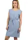 BlendShe Amaia Damen Blusenkleid Lange Bluse Kleid Mit Rundhals-Ausschnitt Knielang, Größe:M, Farbe:English Manor dot (20233)