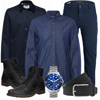 Outfit mit Schwarz Stiefel Bullboxer "Buro Outfit"