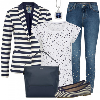 Outfit mit Grau Plateauschuh Tamaris "HoheSee"