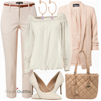 Outfit mit Rosa/Beige/Blau Schuh High Heel Steve Madden "Perfekt für die Arbeit"