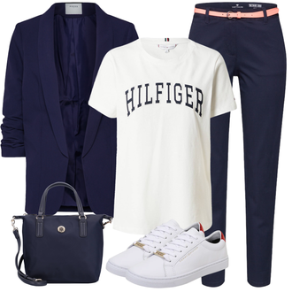 Mit Gürtel Outfit mit Dunkelblau/Lila/Rosa Hose Große Größe/Business Anzug/Lässiger Blazer/Lederjacke/Baumwoll ­Blazer/Eleganter Blazer/Strick­blazer/Freizeitanzug/Kurzblazer/Sweatblazer/Lederjacke für Männer Tom Tailor "Perfekt für den Sommer"