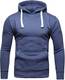 Crone Carlo Basic Herren Fleece-Hoodie Kapuzenpullover Sweatjacke aus 100% Baumwolle Vegan (M, Himmelblau)