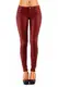 Damen Jeans Hose Hüfthose Lederimitat Kunstlederhose Skinny (No:323), Grösse:36, Farbe:Bordeaux