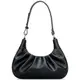KKXIU Unterarm-Halbmond-Form, Hobo-Stil, Handtasche, Schultertasche, Geldbörse, Schwarz