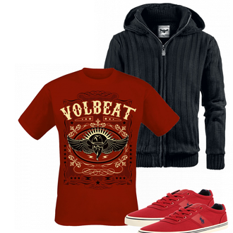 Outfit mit Weiß Sneaker Polo Ralph Lauren "Volbeat Shirt"