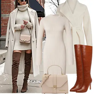 Anniversaire Hiver tenues avec Beige/Kaki/Marron/Blanc Manteau en Maille/Manteau en Loden/Manteau de Laine/Women's Trenchcoats/Long manteau/Manteau Léger/Manteau en Laine/Manteau Mi-long/Manteau en Cachemire Vila "Tenue de printemps"Look: 40ème anniversaire, Anniversaire, Fête Des Mères, Occasions spéciales, Concert de pop, École, Célébration d'entreprise, 60ème anniversaire