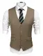 COOFANDY Herren Business Anzug Weste,Slim Fit Skinny Hochzeitsweste,Khaki,M
