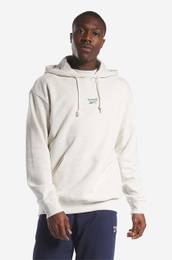 Bombažen pulover Small Vector Hoodie bež barva, s kapuco