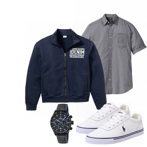 Grau Schuh Sneaker/Leder Sneaker Polo Ralph Lauren kombinieren