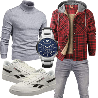 Club C Outfit mit Grau Reebok "Freizeit Outfit"