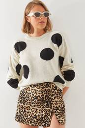 Women's Polka Dot Knitted Sweater