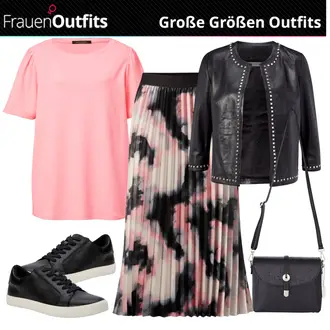 Outfit mit Schwarz Lederblazer rockgewitter "Perfect Look"