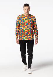 Unisex's Blocks Sweater S-Pc2062