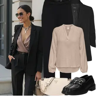 Elegant Kurz Outfit mit Braun/Khaki/Lila/Beige Bluse und Tunika/Blusenbody/Bluse Oberteil/Bluse mit Stehkragen/Lederjacke/Crash­Bluse/Leinen­Bluse/LangarmBluse/Oversize Musselin Bluse/SeidenBluse Only "Frühling outfit"Look: Rap, Uni, Stil, Feine, Boho, Schick, Elegant, Mom, Old Money, Nahtlos, Smart Casual