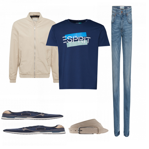 Grau Sportschuh Dockers by Gerli kombinieren