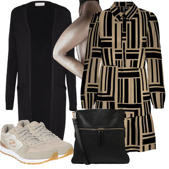 Outfit s Béžová/Růžová Síťovaný punčocháč/Síťovaná punčocha Falke "Cool vzhled na jaro"