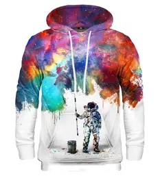 Unisex's Hoodie H-K2272 White/Orange/Blue