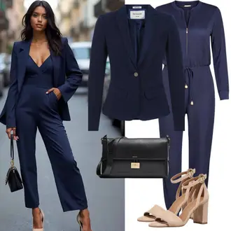 Vuna i Svile Outfit sa Tamnoplava Kožna jakna za muškarce/Boyfriend Sako/Dvoredni Sako Polo Ralph Lauren "Modni proljetni outfit"