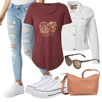 All Star Lift Outfit s Tmavě hnědá/Hnědá Teniska s dírkovaným vzorem/Tenisky s Bočním Zipem/Nízká Teniska/Nazouvací teniska/Úzká teniska/Teniska na platformě Converse "Outfit na léto"