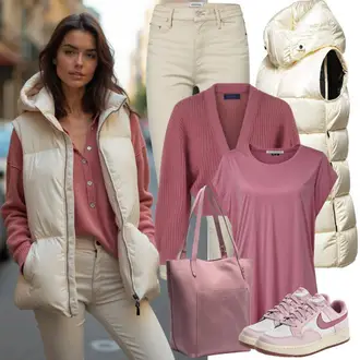Outfit sa Krem/Kaki/Bež/Narandžasta Skraćene Traperice/Muška Kožna Jakna/Girlfriend Traperice/Slip-on Traperice/Mom Jean/Trenerke Traperice/Vintage traperice/Dad Traperice/Culotte Traperice/Traperice Široke Nogavice fiorucci "Savršeno za proljeće"