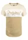 Blend Nero Herren T-Shirt Kurzarm Shirt Print Mit Streifen Und Rundhalsausschnitt, Größe:M, Farbe:Cornstalk (161315)