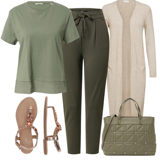 Sommer Outfits mit Dunkelgrün/Khaki/Grün Hose Große Größe/Leggings Große Größe/Freizeithose/Jerseyhose/Jogger Hose/Lange Hose/Slim Hose/Schlupfhose/Sporthose/Jogginghose/Trainingshose Only "Schickes Sommer Outfit"