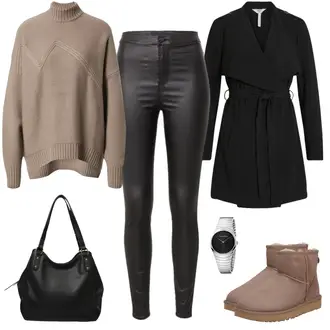Winter Outfit mit Braun/Beige Gefütterte Stiefelette/Lammfell WinterStiefel/Lammfell Stiefel/Wattierte Stiefel/Flache Stiefelette/Klassischer Stiefel/Winterschuh/Winter Stiefelette UGG "Warmer Freizeitlook"