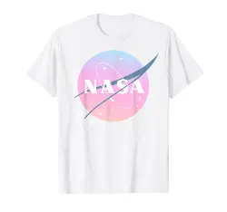 NASA Pastel Rainbow Classic Logo Graphic T-Shirt
