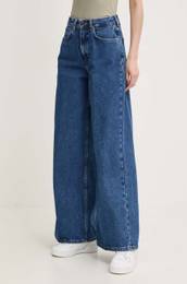 Kavbojke WIDE LEG JEANS UHW enske, mornarsko modra barva, PL204740CT9