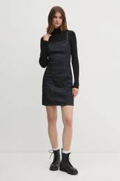Jeans obleka mornarsko modra barva, J20J223980