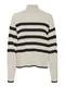 VERO MODA Pullover 'Happiness' beige / nachtblau