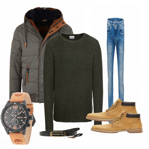 Braun Stiefel Jack & Jones kombinieren