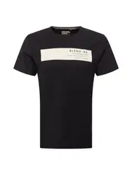 BLEND Shirt schwarz / weiß